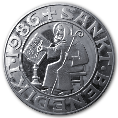 Landsberg Klosterkirche St Benedikt Sandau von 1986 Silbermedaille mit ca 15g 999er Silber Rückseite Landsberg Klosterkirche St Benedikt Sandau von 1986 Silbermedaille mit ca 15g 999er Silber Rückseite